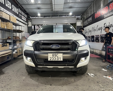 Độ bi pha và bi gầm Ford Ranger Wildtrak