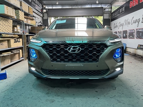 Độ bi Hyundai Santafe cấu hình 4 bi