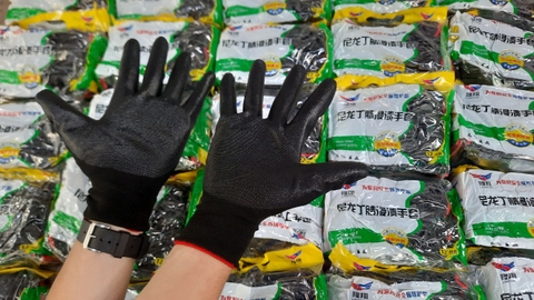 Găng tay bảo hộ lao động phủ sơn đen