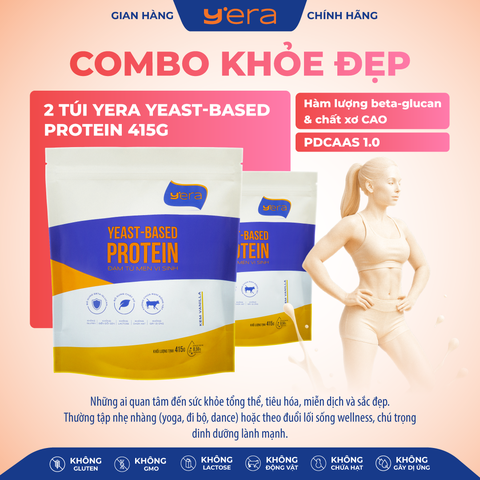 Combo Khỏe Đẹp | 2 Túi YERA Yeast-Based Protein 415g - Thực phẩm dinh dưỡng YERA Protein từ men vi sinh lành tính
