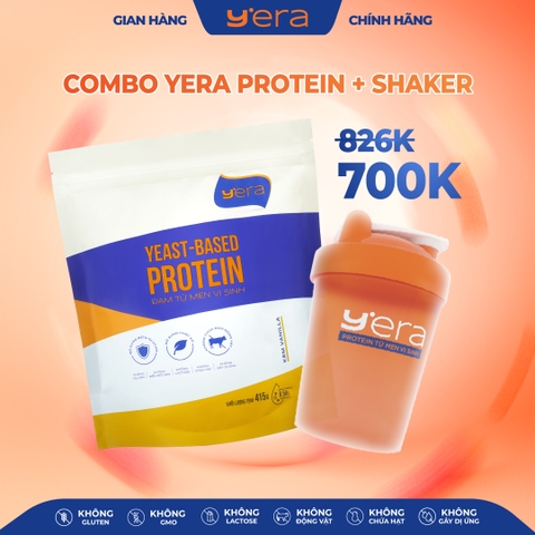 COMBO TIẾT KIỆM | Mua 1 Túi YERA Yeast-based Protein 415g – TẶNG 1 Bình Lắc YERA Shaker 450ml
