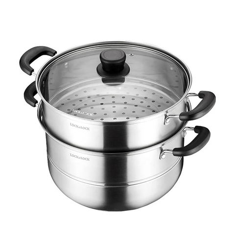 Nồi Hấp 2 Tầng Bằng Inox Lock&Lock 28cm - LLH1282