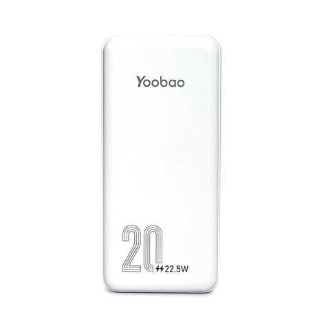 Sạc dự phòng Yoobao sạc nhanh 2DQ Compact PD3.0/QC3.0/SCP Quick Charge Dual Output Power Bank 20000mAh