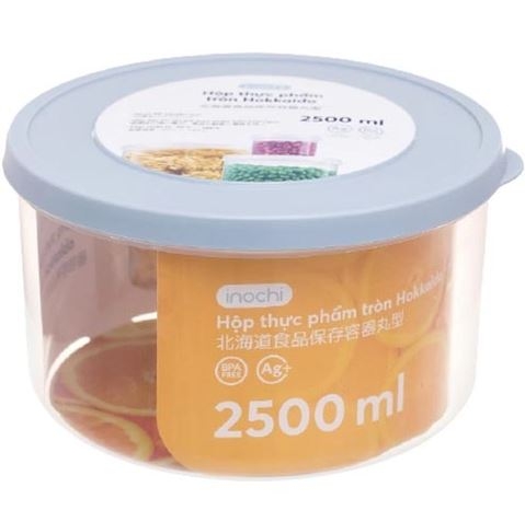 Hộp thực phẩm tròn Hokkaido 2500ml HDTP-INOCHI-0034