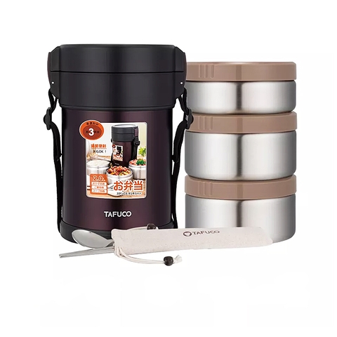 Hộp cơm giữ nhiệt 3 ngăn Tafuco kèm túi đựng T2550-T2560