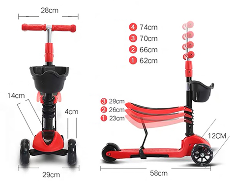 Xe Scooter 3 bánh HT-XAF-458
