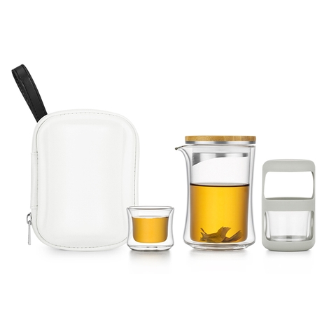 Bộ bình trà du lịch L011 kèm túi đựng và bao đựng tách