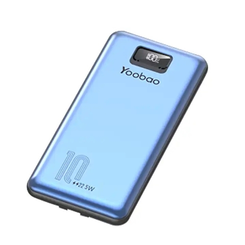 Sạc dự phòng Yoobao sạc nhanh LC2 Pro Digital Screen Built-in Cable PD3.0/QC3.0 Quick Charge Power Bank 10000mAh, Type-C and Lightning Cable, Exquisite Surface Finish