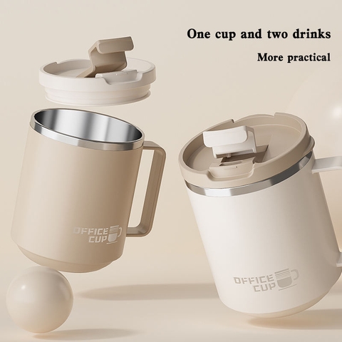 Ly giữ nhiệt 500ml, cốc du lịch, thép không gỉ 304, có nắp đậy