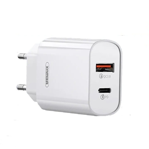 REMAX Jane Series 2USB QC+PD Fast Charging Adapter Set (cable type C-Lightning) 18W RP-U37