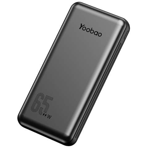 Yoobao Built-in Cable PD65W/QC3.0 60W/SCP22.5W Quick Charge Power Bank 20000mAh, Type-C and Lightning Cable, Exquisite Shell Finish