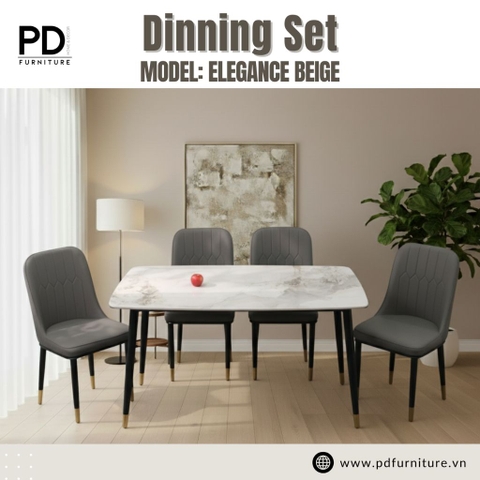Bộ Bàn Ăn Elegance Beige