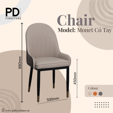 Ghế Ăn Monet Có Tay Nhập Khẩu