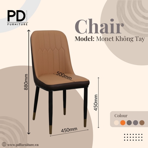 Ghế Ăn Monet Không Tay Nhập Khẩu