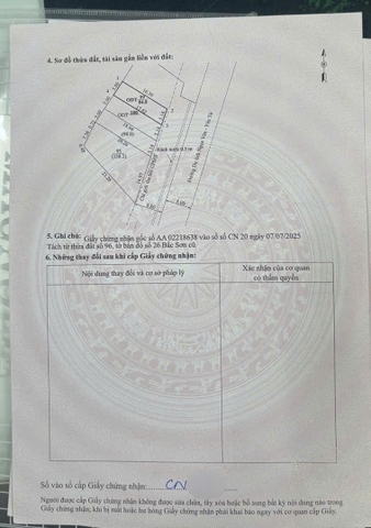 A538 - Đất mặt tiền Kinh doanh -  Khu 4 -Bắc Sơn - Vàng Danh