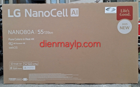 Smart Tivi LG NanoCell AI 4K 55 inch 55NANO80ASA