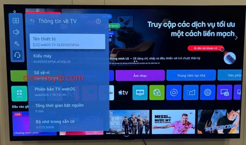 Smart Tivi OLED evo LG AI 4K 55 inch OLED55C5PSA