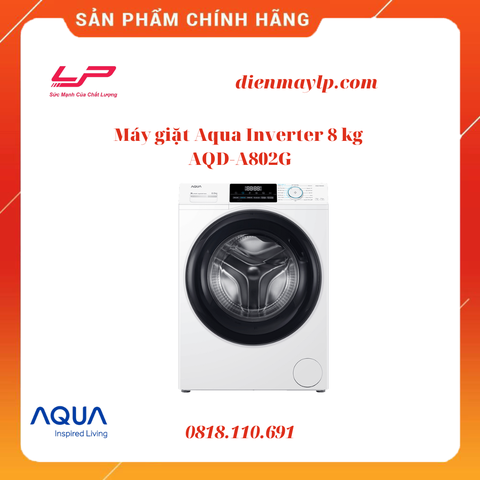 Máy giặt Aqua Inverter 8 Kg AQD-A802G W