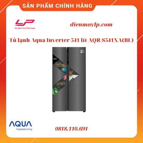 Tủ lạnh Aqua Inverter 541 lít AQR-S541XA(BL)