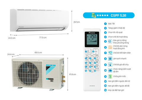 Máy lạnh Daikin Inverter 1 HP FTKB25ZVMV