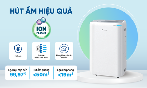Máy hút ẩm và lọc không khí Daikin JPF12AV2