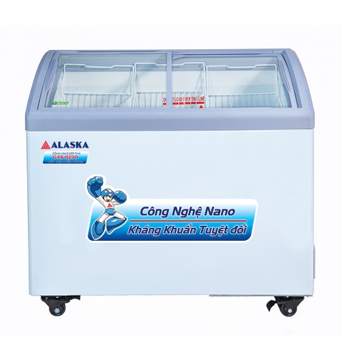 Tủ kem Alaska KC-210 mặt kính cong