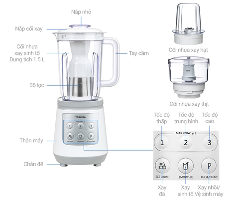 Máy xay sinh tố đa năng Toshiba BL-70PR2NV