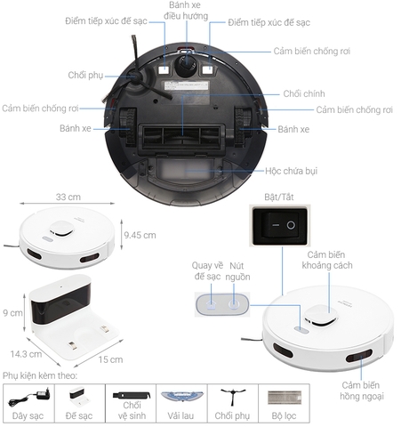 Robot hút bụi lau nhà Hitachi RV-X20M