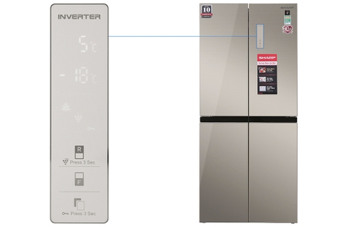 Tủ Lạnh Sharp Inverter 401 Lít SJ-FXP480VG-CH