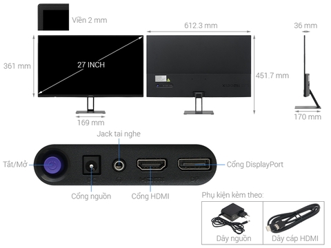 Màn hình Gaming Xiaomi G27i EU-ELA5375EU/27 inch/FullHD (1920x1080)/FastIPS 165Hz