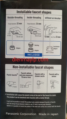 Thiết bị lọc nước tại vòi Panasonic TK-CJ300