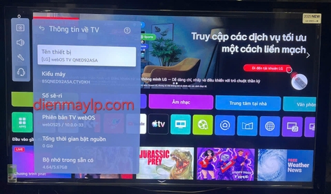 Smart Tivi QNED evo LG AI 4K 85 inch 85QNED92ASA