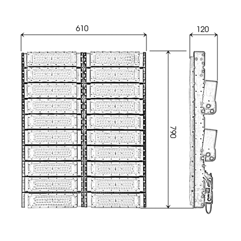 Đèn pha module Oem SMD Philips - 1000W (20*50w)