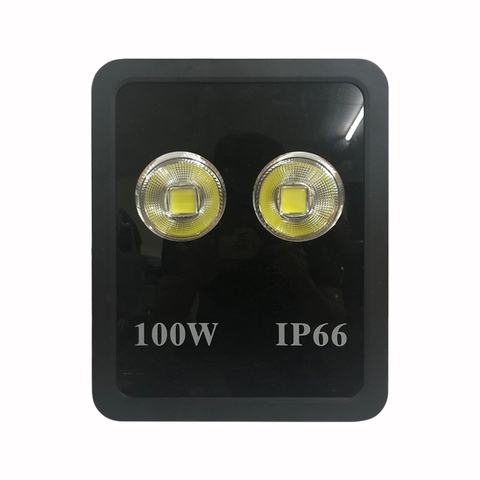 Đèn pha tròn vuông LED ngoài trời 100W - IP65 (2*50w)