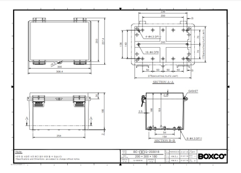 Tủ điện chống thấm nước BC-AGQ-203018 Boxco