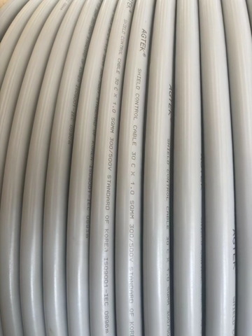 Có lưới 30x0.5 - Dây cáp điều khiển có lưới chống nhiễu RVV 30x0.5 AGTEK