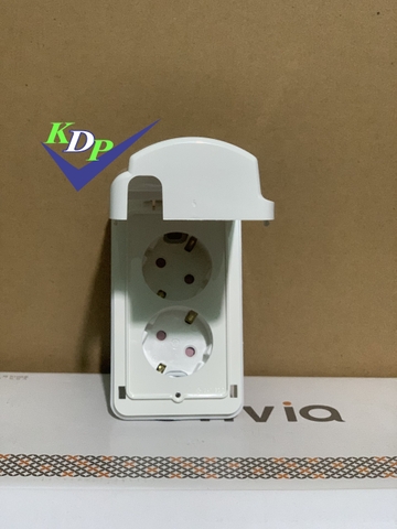 Ổ đôi Hàn Quốc có nắp chống nước dọc