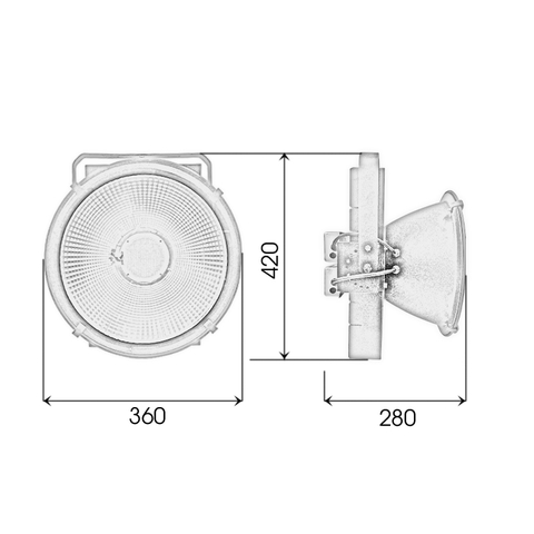 Đèn pha cầu cảng ngoài trời 400W - (Chipled 1*400w)