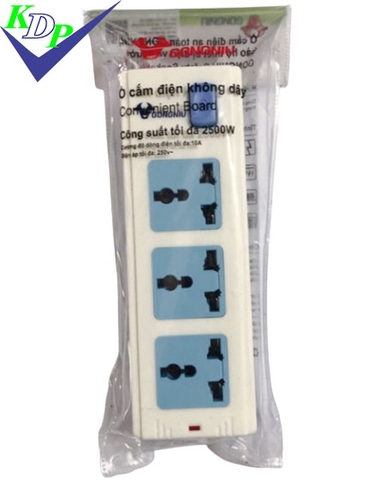 Ổ 3 đa năng 1 công tắc  không dây GNVN- 413k gongniu