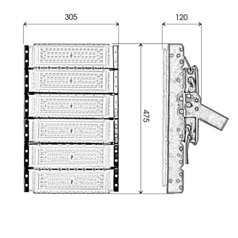 Đèn pha module SMD Bridgelux - 300W (50w*6)
