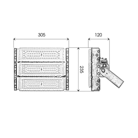 Đèn pha module SMD Bridgelux - 150W (50w*3)