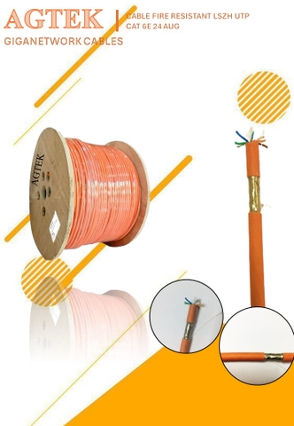 Dây cáp mạng chống cháy AGTEk Cat 6E UTP LSZH