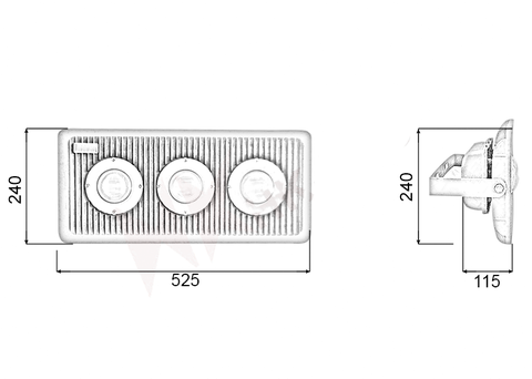 Đèn pha chống cháy nổ 150W - (3*50w)