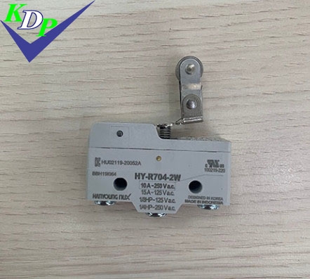 Công tắc hành trình Hanyoung HY-R704-2W Đòn Bẩy Ngắn 2 VỊ TRÍ- Bánh Xe