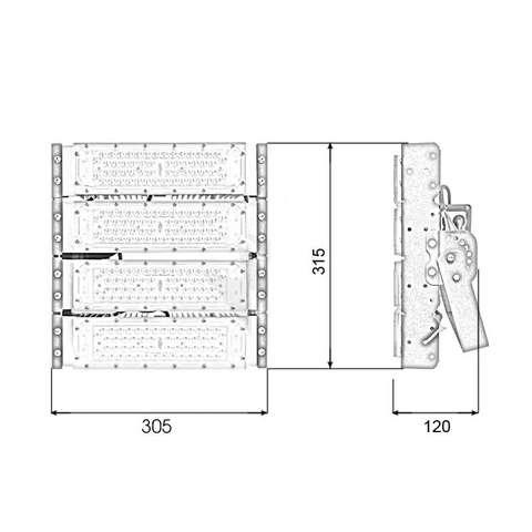 Đèn pha module SMD Oem Philips - 200W (4*50w)