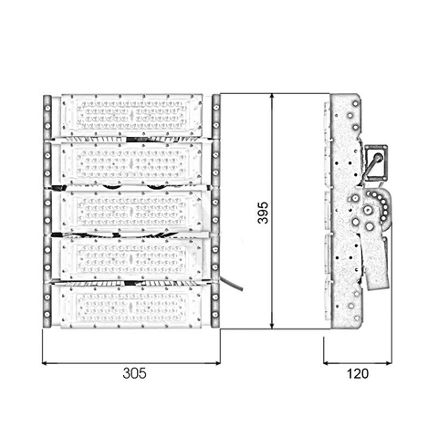 Đèn pha module SMD Oem Philips - 250W (5*50w)