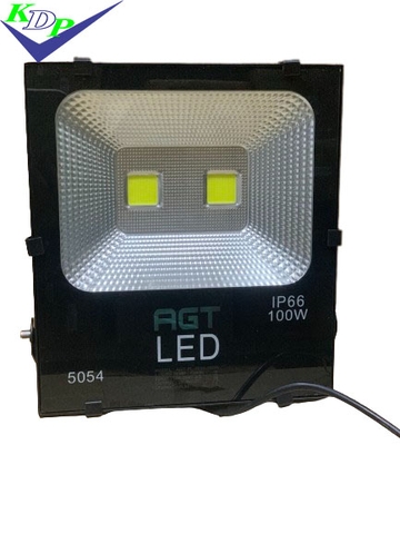 Đèn pha led 100W vỏ đen 5054 – 2 mắt chíp COB kiểu mới AGT