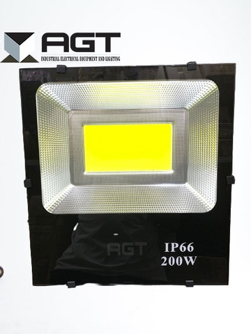 Đèn Led Chiếu Pha 200w vỏ đen AGT 5054 (tấm nhiều mắt nhỏ )