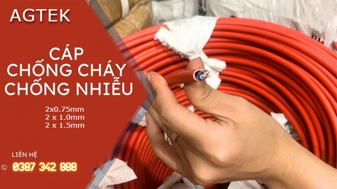 Dây cáp chống cháy chống nhiễu 2x1.5 AGTEK