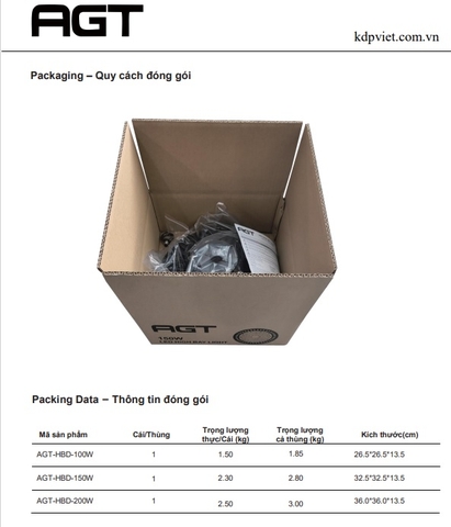 Đèn Led High Bay Light - AGT UFO HBD- 150W